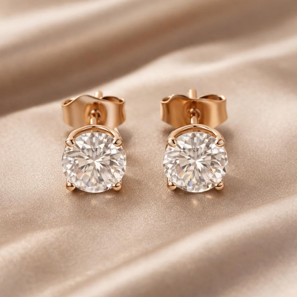 Orecchini in zirconia e oro bianco