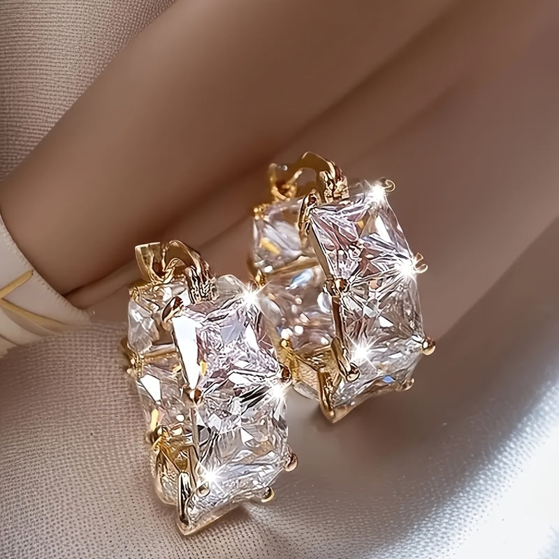 Orecchini a Goccia Vintage Boho in Zirconia Cubica Trasparente