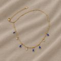 Collana in Oro con Zaffiro a Goccia
