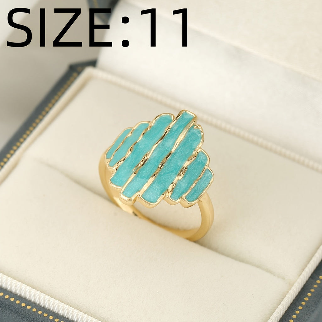 Anello Dipinto Verde Menta Bohemien