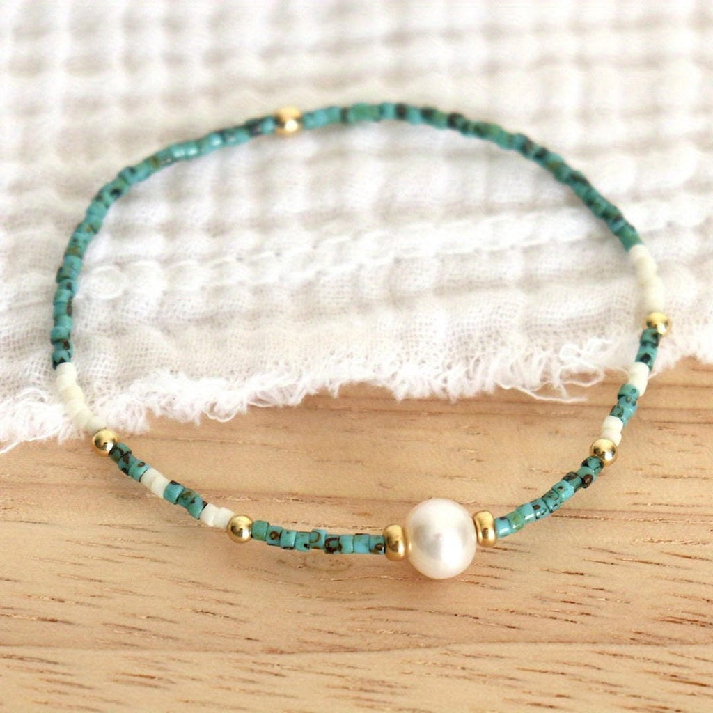 Bracciale in Perline di Semi di Perla Costiera