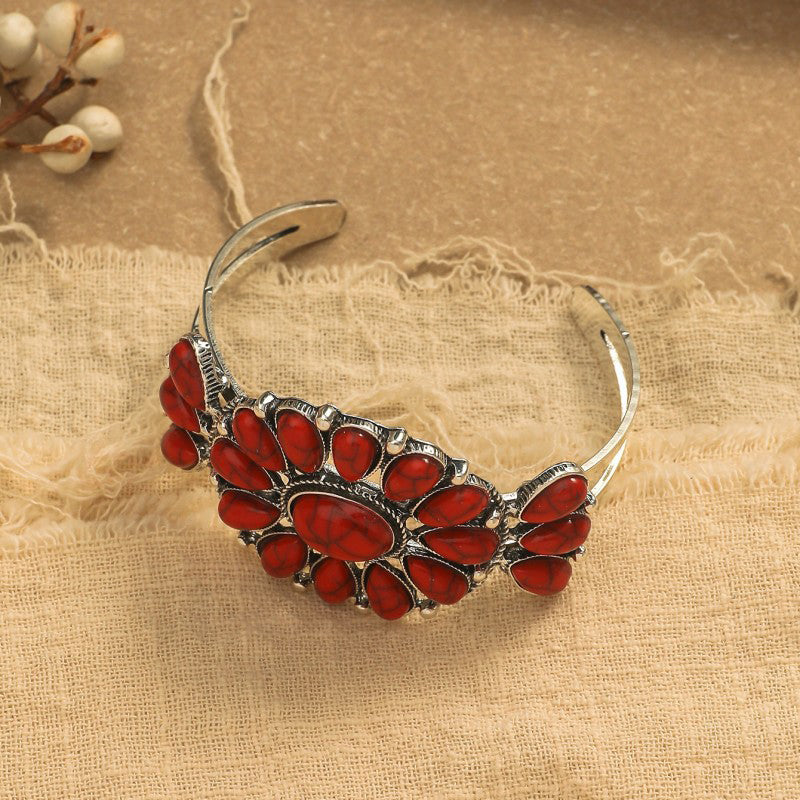 Bracciale Vintage Bohemien Etnico Turchese