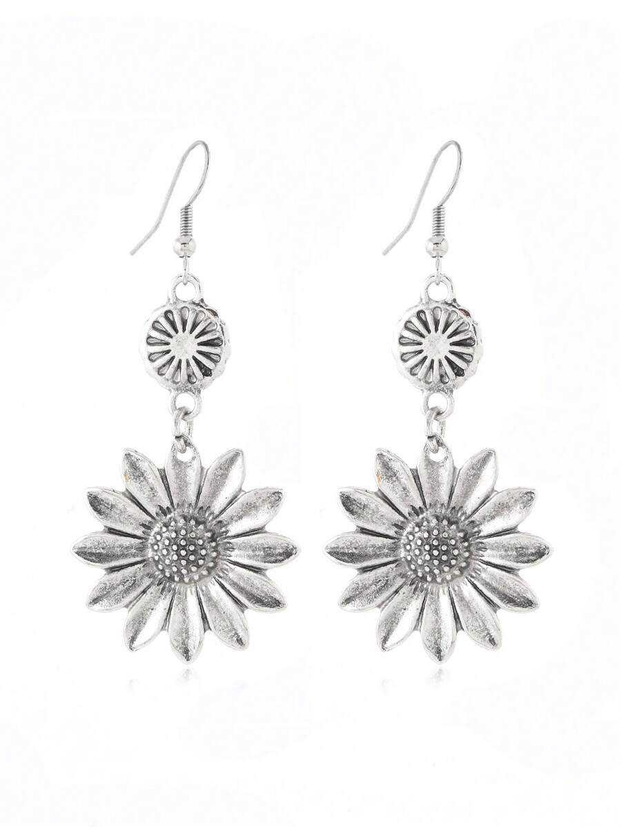 Orecchini Pendenti Girasole Vintage Bohemien