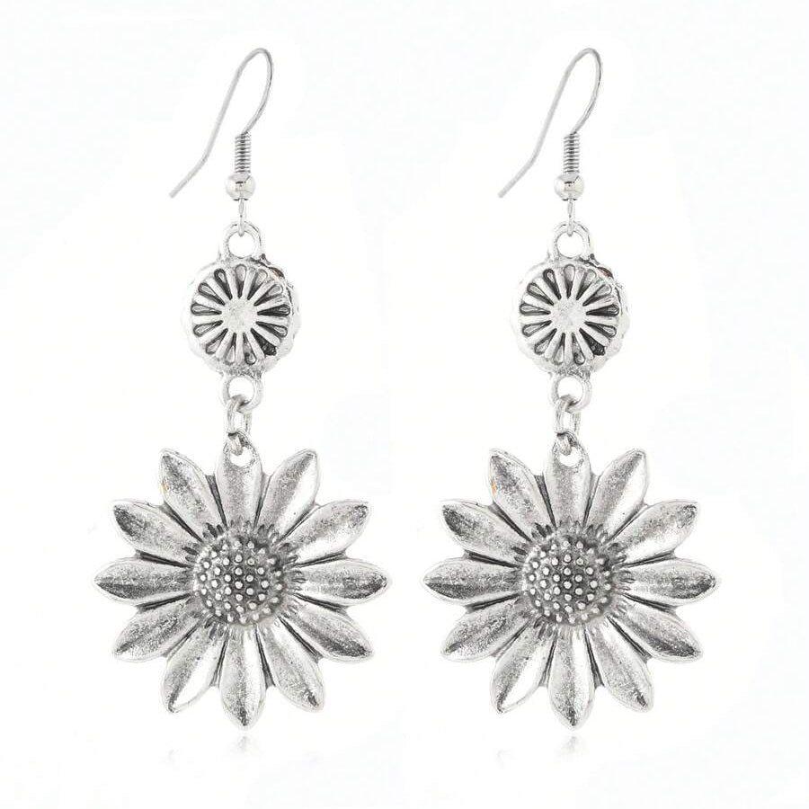 Orecchini a pendente con girasole Boho