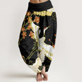 Rosavienne™ - Pantaloni a Palazzo con Gru e Fiori