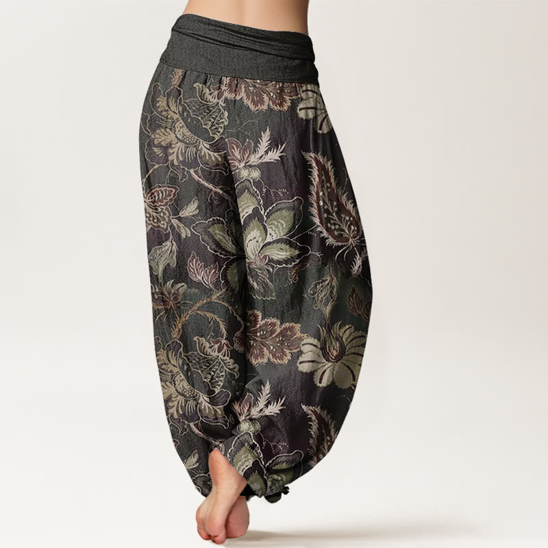 Roseline™ - Pantaloni Harem in Cotone Floreale