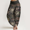 Roseline™ - Pantaloni Harem in Cotone Floreale