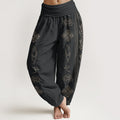 Virelia™ - Pantaloni con Motivo Fiori di Loto
