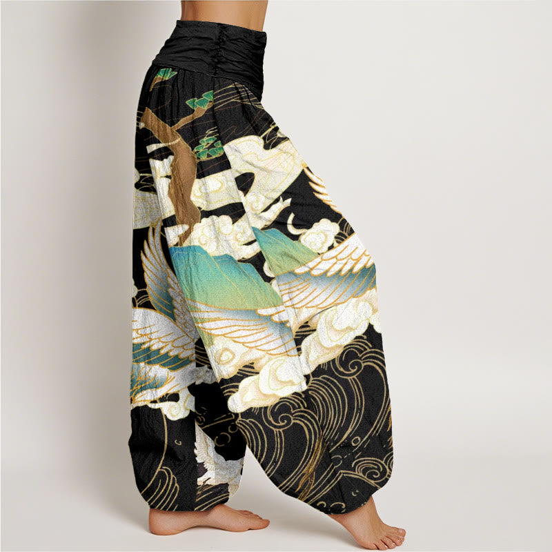 Aureline™ – Pantaloni Design con Gru Fortunata