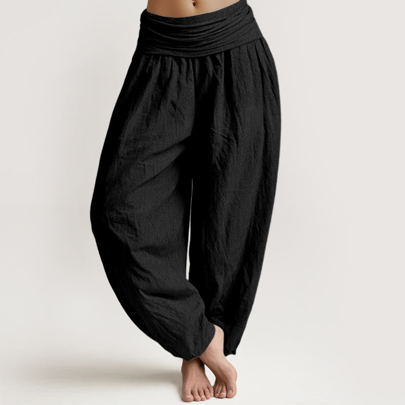 Veloura™ - Pantaloni Harem Neri