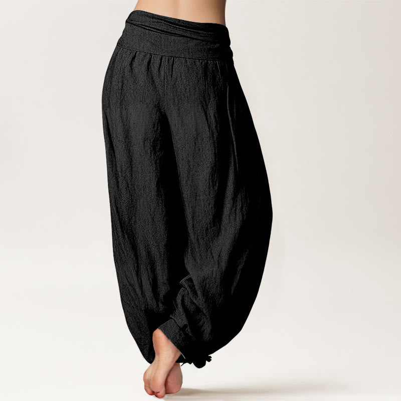 Veloura™ - Pantaloni Harem Neri