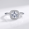 ANELLO HALO IN ZIRCONIA ARGENTO
