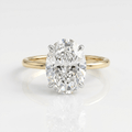 Neria™ - Anello Solitario con Diamante Ovale
