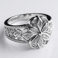 Aurea™ - Anello fiore in argento