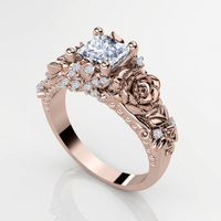 Elvia™ - Anello Retrò in Rame e Zirconio