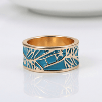 Nola™ - Anello mistico in oro rosa e turchese