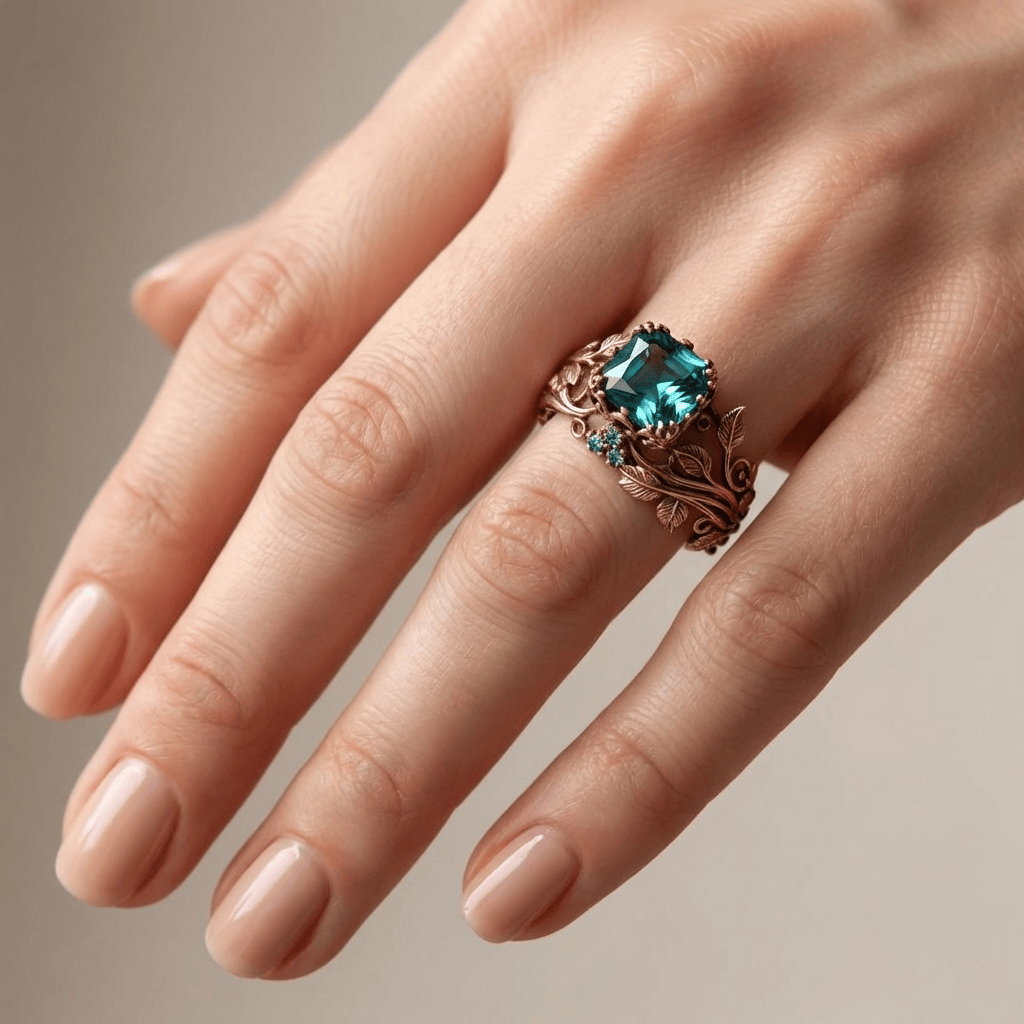 Lara™ - Anello in Oro Rosa della Foresta Incantata