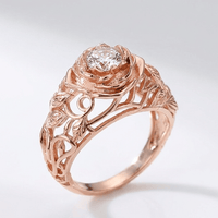 Avera™- Anello vintage con zirconia rosa