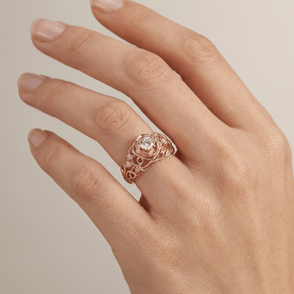 Avera™- Anello vintage con zirconia rosa