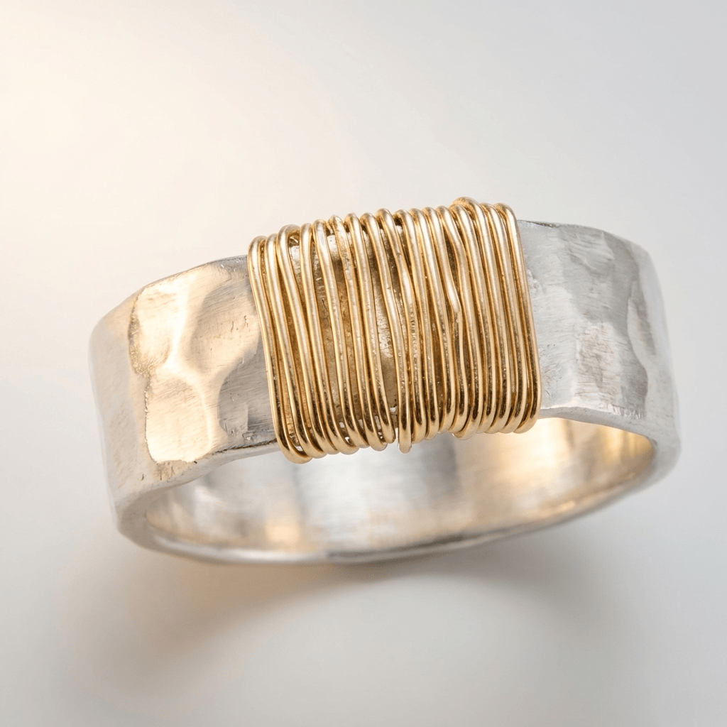 Evia™ - Anello Artigianale in Argento con Design a Spirale
