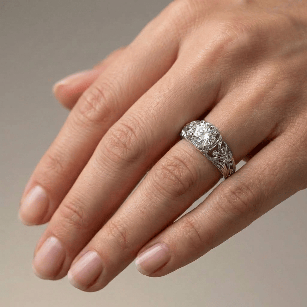 Velia™ - Anello Eleganza Vintage in Argento