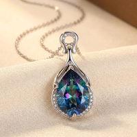 Evelara™ - Collana in Argento con Pendente a Goccia di Zaffiro