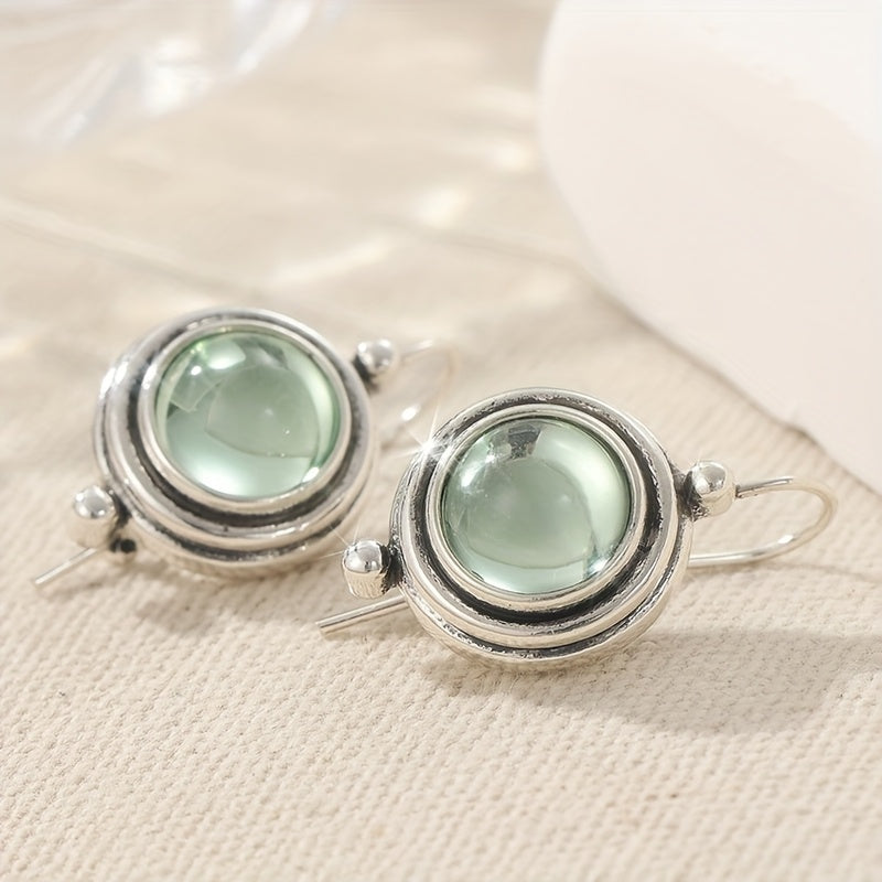 Orecchini Pendenti in Zirconia Cubica Verde Bohemien