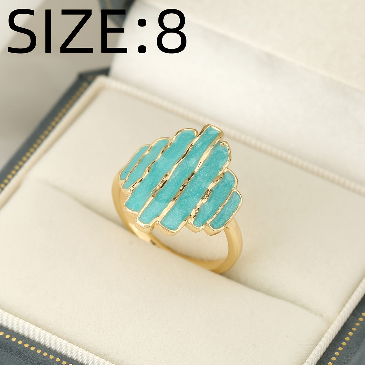Anello Dipinto Verde Menta Bohemien