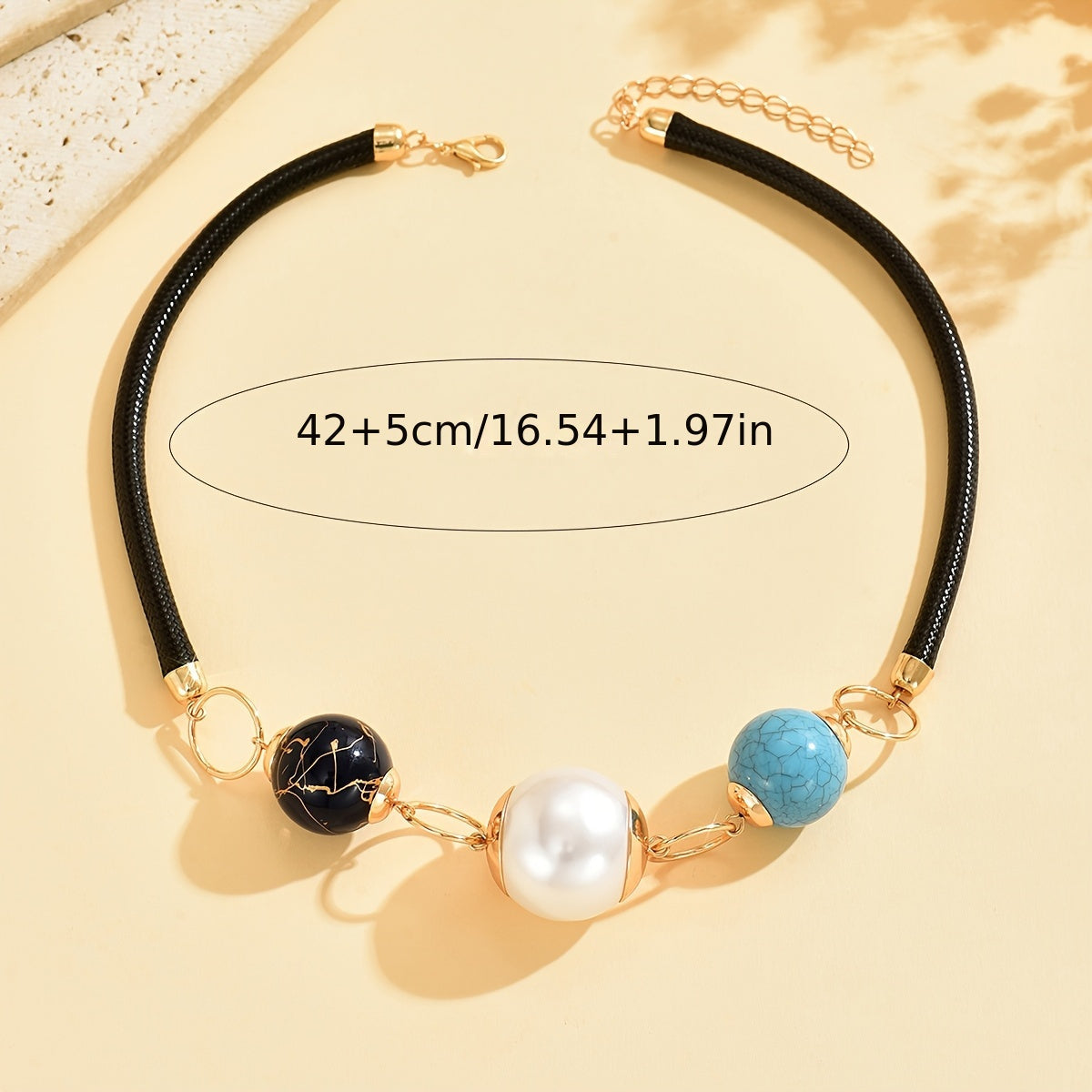 Collana Bohemien Minimalista con Perle e Perline di Turchese