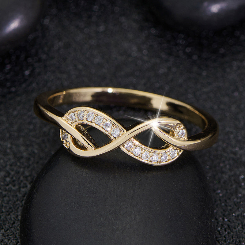 Anello Infinito in Cristallo Lysette | Oro