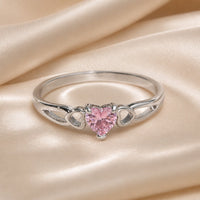 Rosalie: Anello in oro bianco con zirconia a cuore