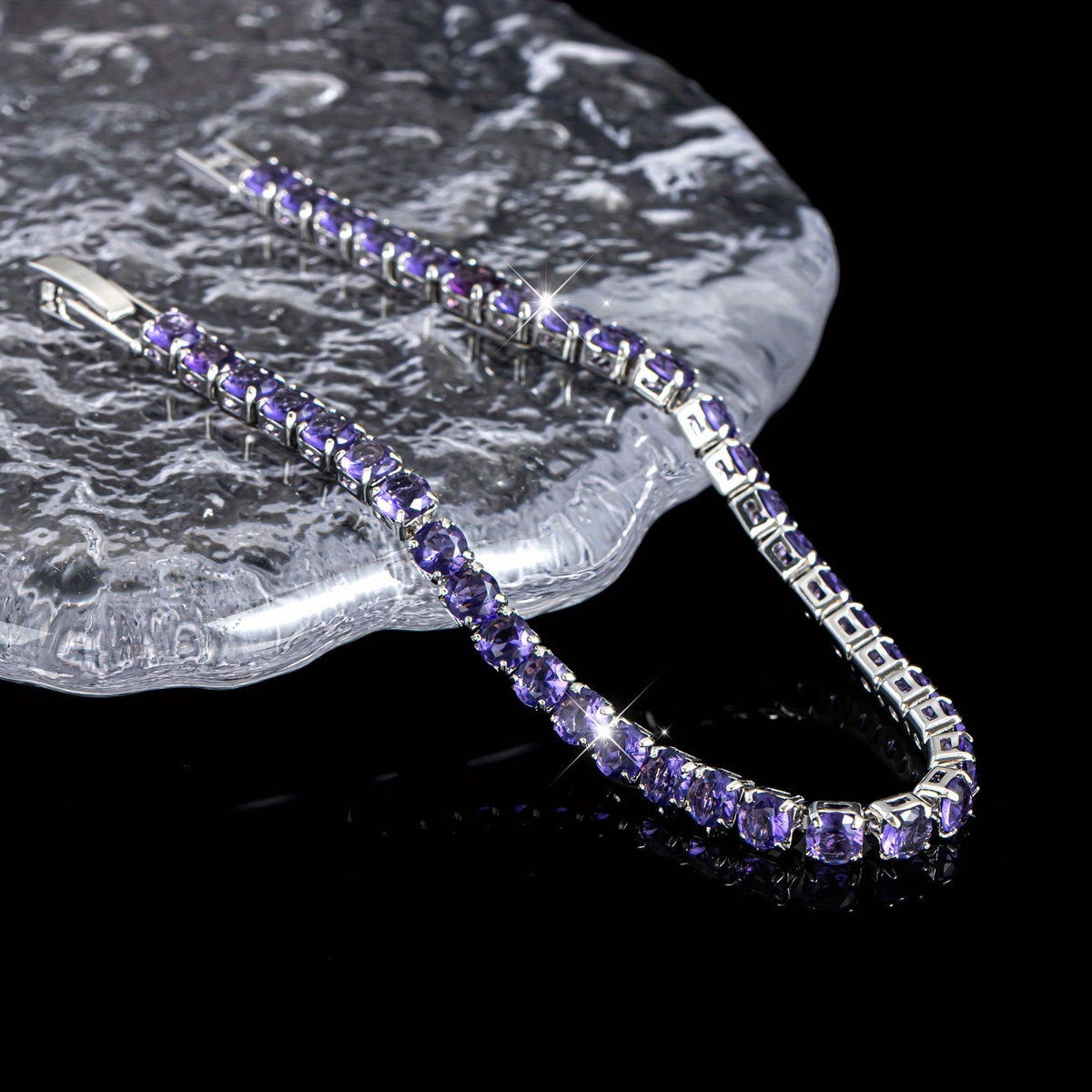 Braccialetto Tennis in Cristallo Zirconia Viola Boho