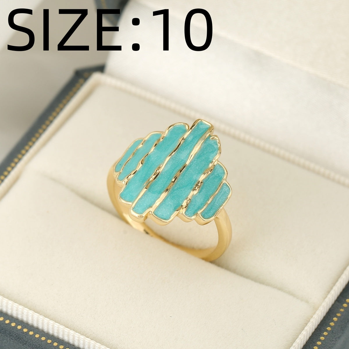 Anello Dipinto Verde Menta Bohemien