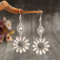 Orecchini a Goccia Vintage Bohemien con Girasole