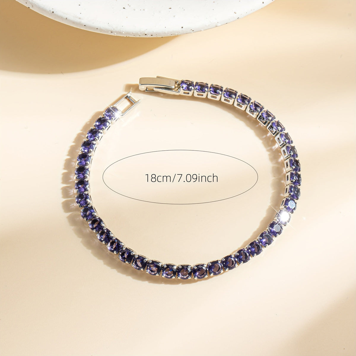 Braccialetto Tennis in Cristallo Zirconia Viola Boho
