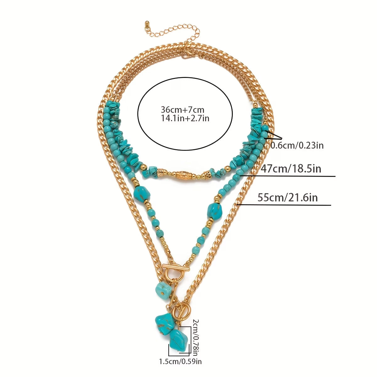 Collana di Perle Turchesi