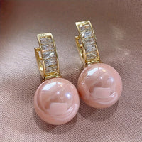 Orecchini in Perla Rosa