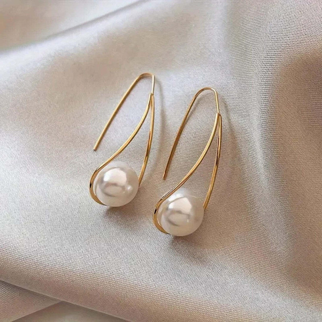 Orecchini Pendenti Eleganti con Perle