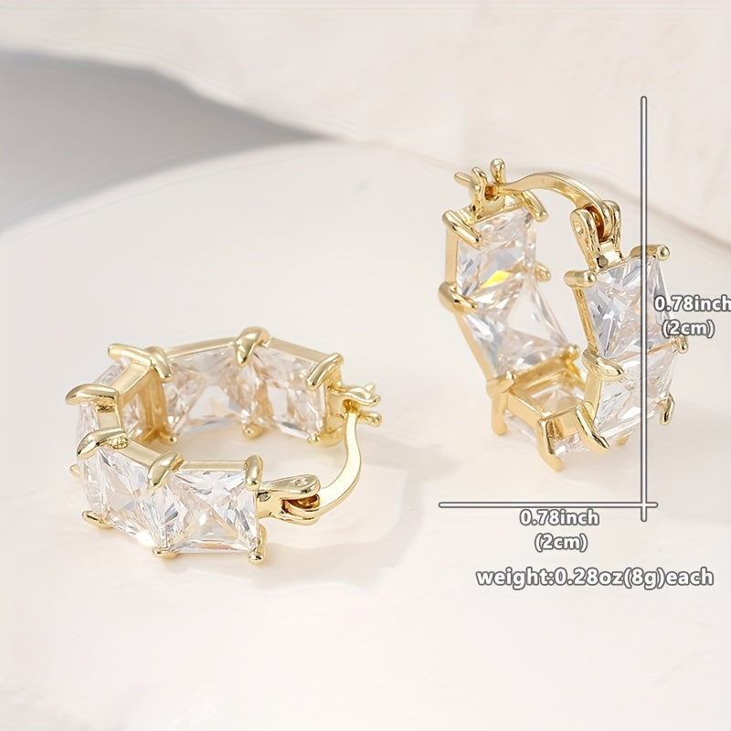 Orecchini a Goccia Vintage Boho in Zirconia Cubica Trasparente