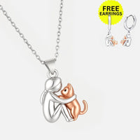 Collana con Pendente a Forma di Gatto con Orecchini in Omaggio – Offerta a Tempo Limitato