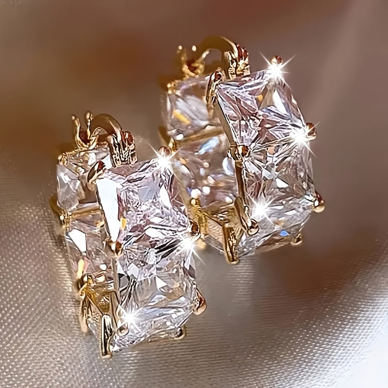 Orecchini a Goccia Vintage Boho in Zirconia Cubica Trasparente