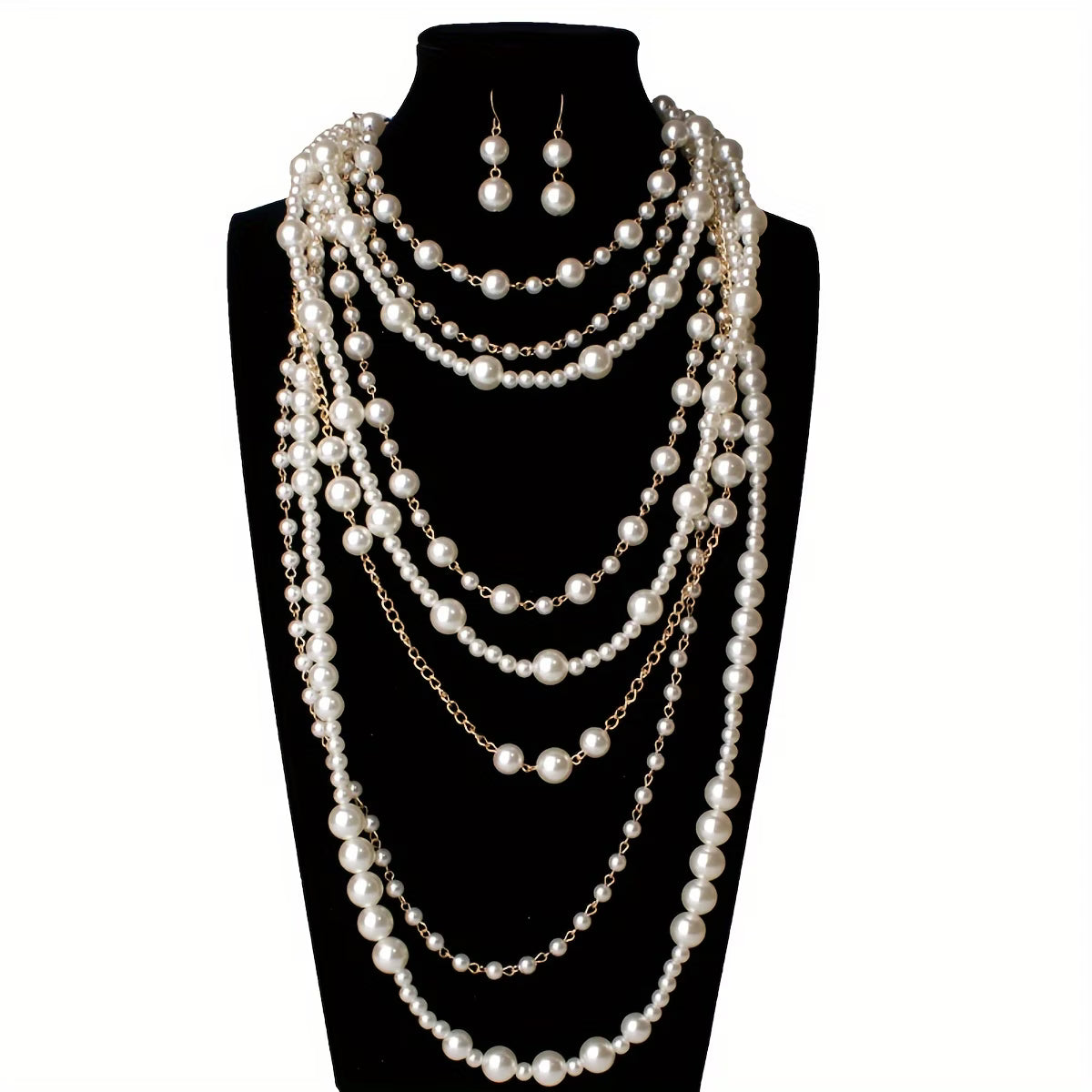 Set di dichiarazione in perle multi-strato Boho