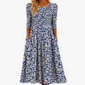 Mirella™ - Abito Maxi Garden con Tasche e Margherite Blu
