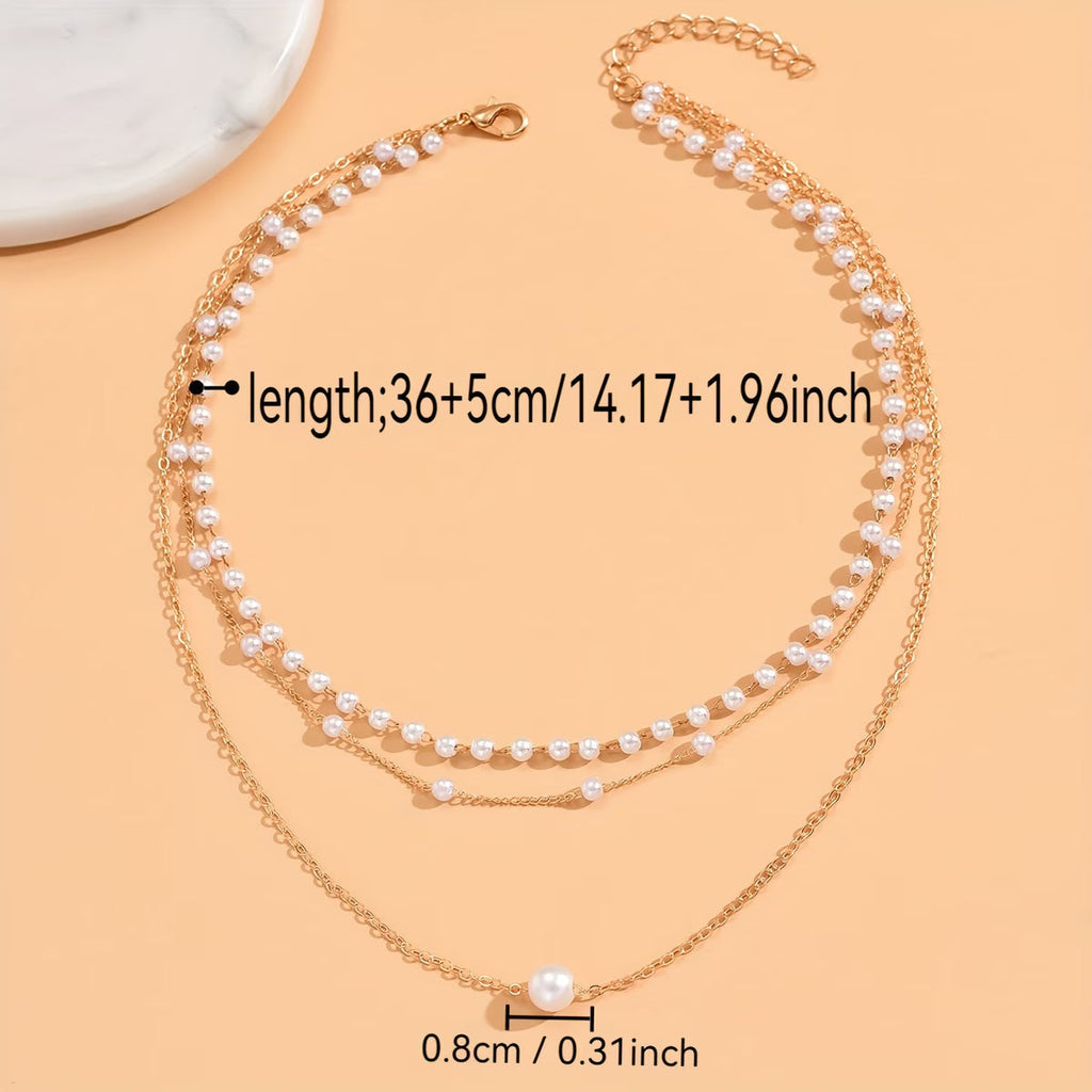 Il set di collane Trinity Pearl Layer