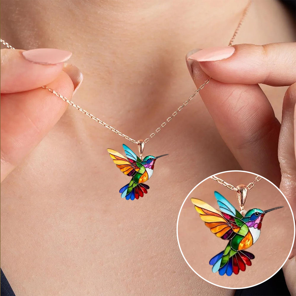 Bellissima Collana a Forma di Colibrì con Orecchini Bonus – Offerta a Tempo Limitato
