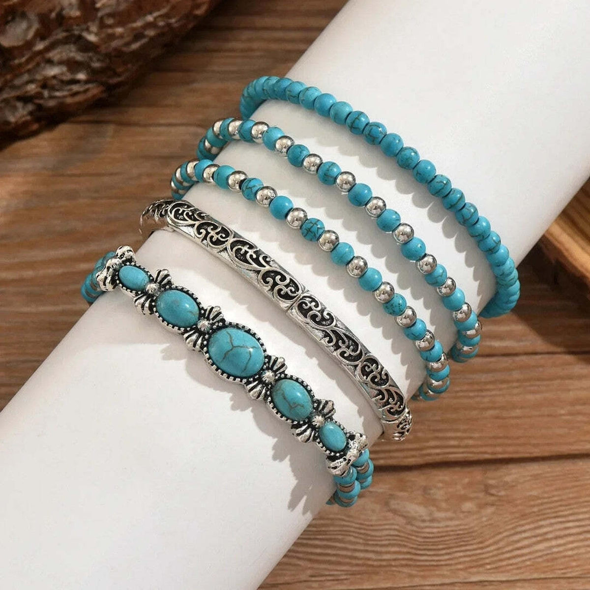 Mirella™ - Collezione di Bracciali Boho con Perline Turchesi