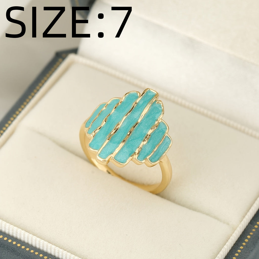 Anello Dipinto Verde Menta Bohemien