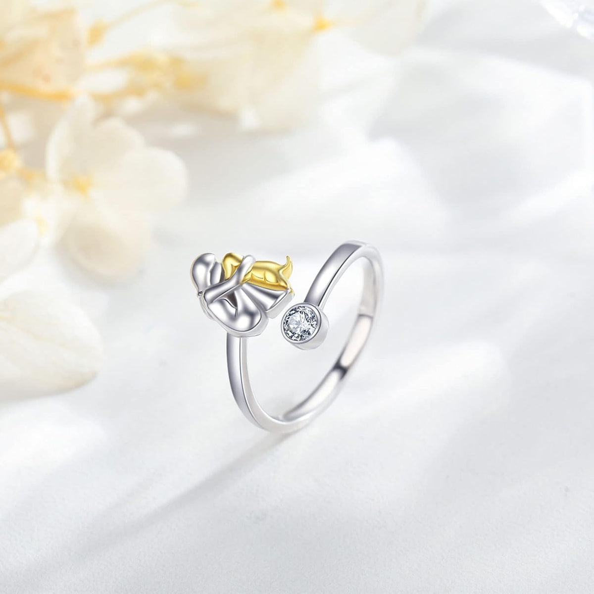 Anello in Argento Sterling 925 con Zirconia – Regolabile e Fatto a Mano