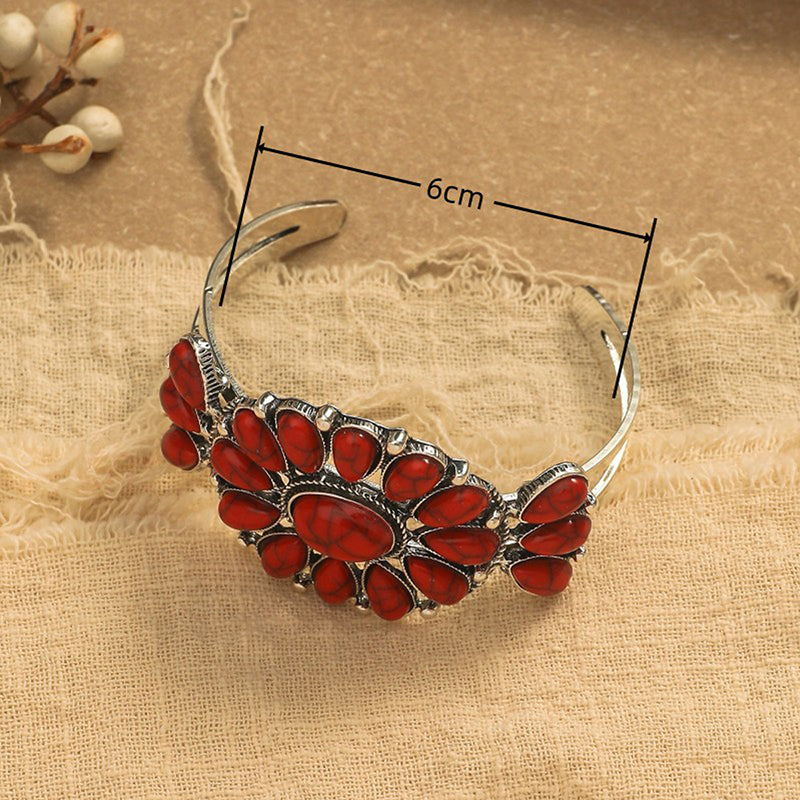 Bracciale Vintage Bohemien Etnico Turchese