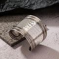 Bracciale a Cuffia Largo in Argento Placcato Hammered Vintage Boho